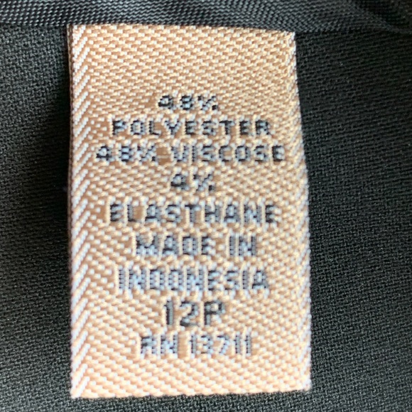 Macy's Black i.e. Petite Straight Leg Pant 12P - Picture 5 of 6